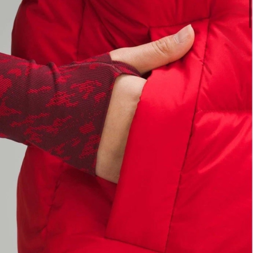 Lululemon Lunar New Year Wunder Puff Cropped Vibrant Red Puffer Vest - Picture 7 of 9